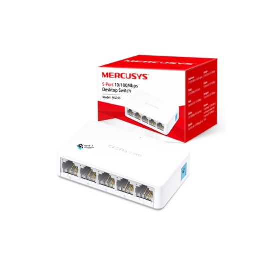 DESKTOP SWITCH MERCUSYS MS105 5 PORTS 10/100/1000MBPS RJ45 DESKTOP SWITCH MERCUSYS MS105 5 PORTS 10/100/1000MBPS RJ45